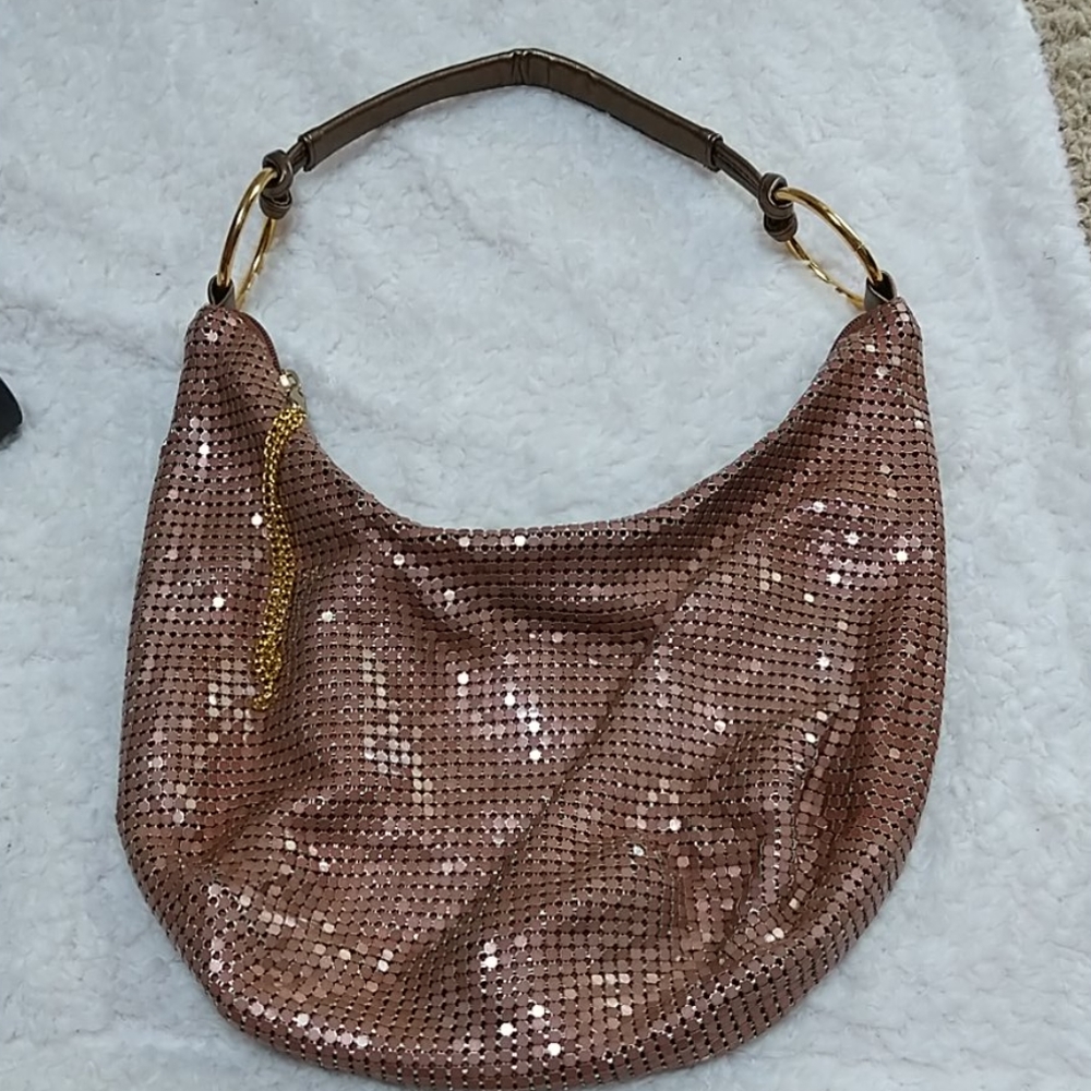 Mesh Copper Hobo Style Bag
